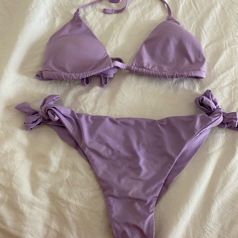 Lavender Triangle Bikini Set